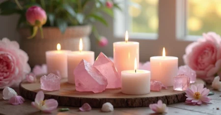 Como Usar Cristais de Quartzo Rosa em Rituais de Amor-próprio
