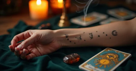 Guia de símbolos de tarot para tatuagens místicas