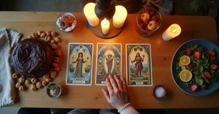 Cartas de tarot para equilibrar gula e autocontrole na alimentação